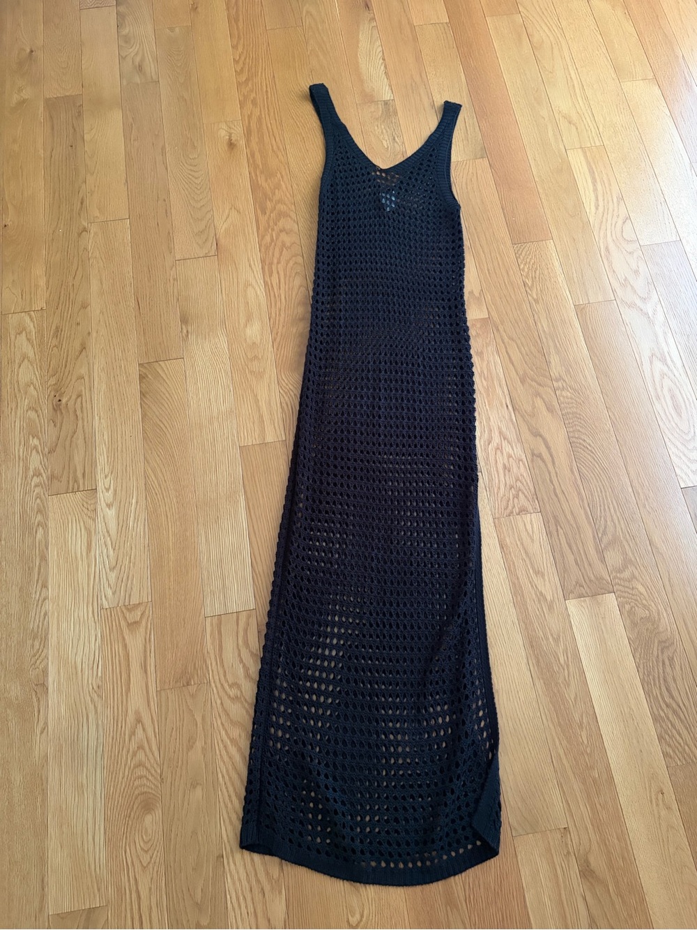 Shade & Shore Black Crochet Maxi Swim Coverup